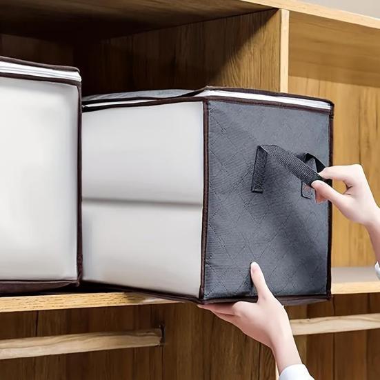 Large Storage Bags Clothes Storage Bins with Lids Foldable Closet Organizers Blanket Storage Containers with Handles for Clothing Comforters Bed