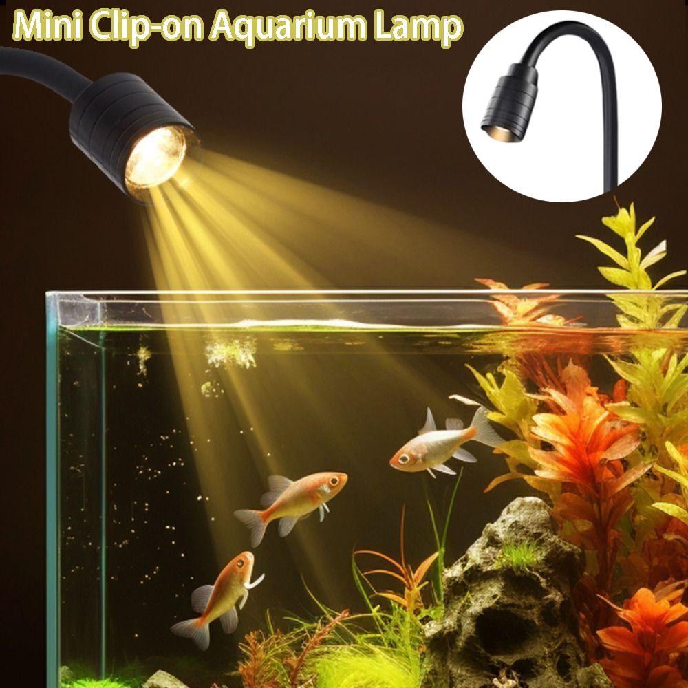 

360 Degree Rotation Fish Tank Clip Lamp LED Aquarium Plant Light Aquarium Accessories Warm Light
