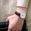 The STAC 36mm Antique Retro Wristwatch for Men and Moon Phase Arabic with White Brown Japanese-made Women, (ST-MF001)