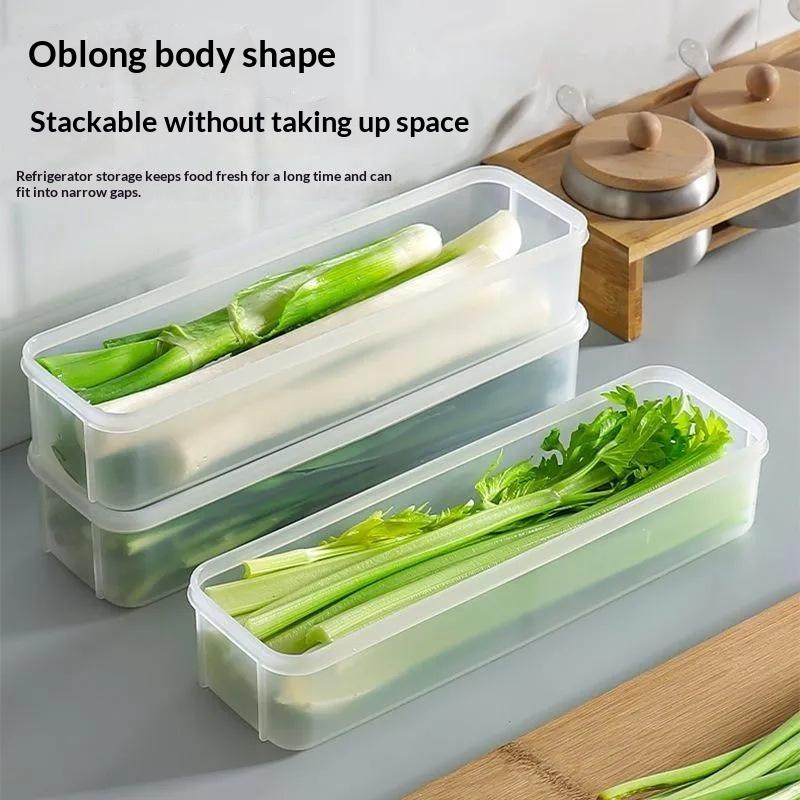Clear Plastic Fridge Herb Storage Container Bpa Free Fresh Keeping For Storing Cilantro Scallions Vegetables Home Kitchen