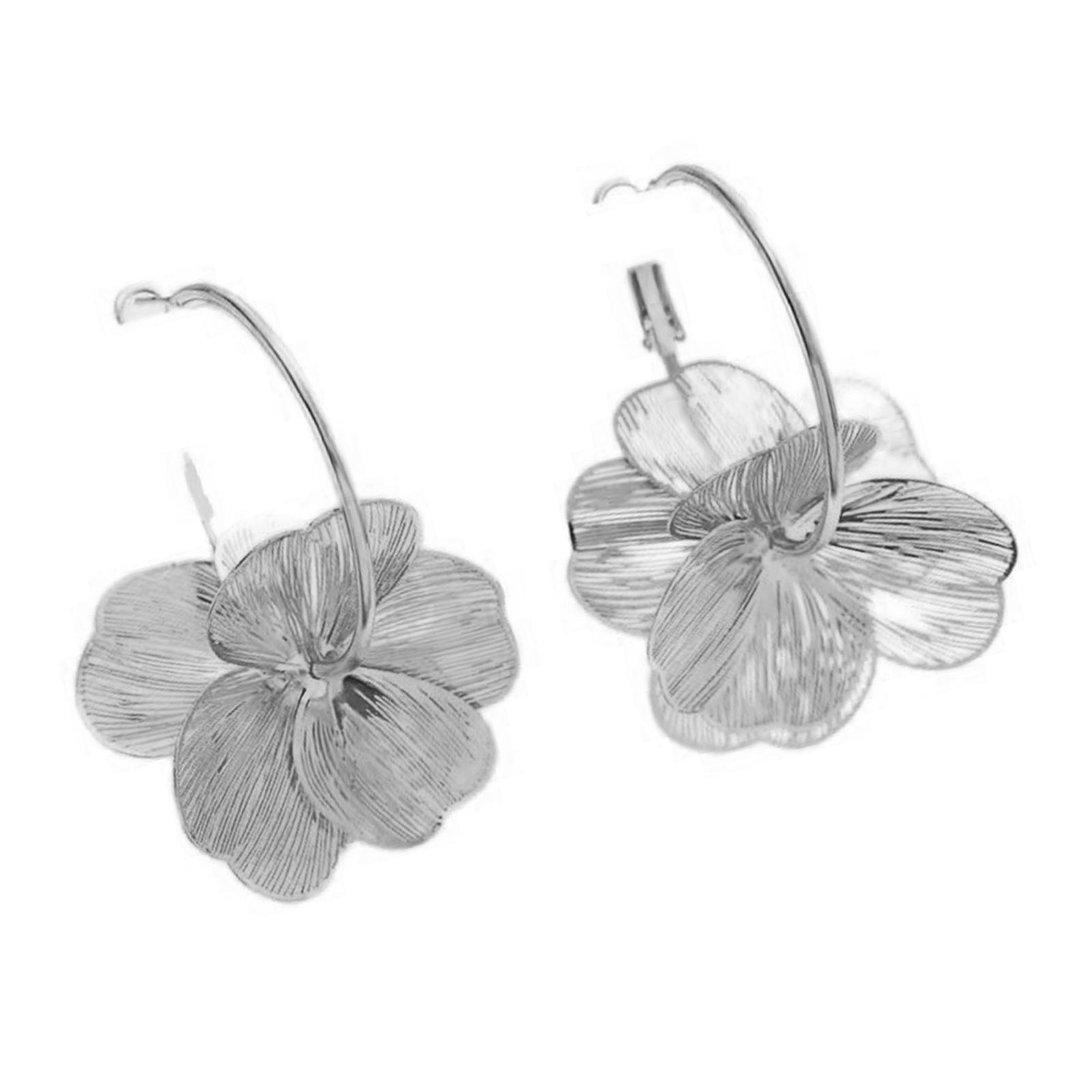 

Vintage Geometric Flower Petal Drop Earrings for Women Fashion Statement Hanging Ear Rings Jewelry Party Accessories