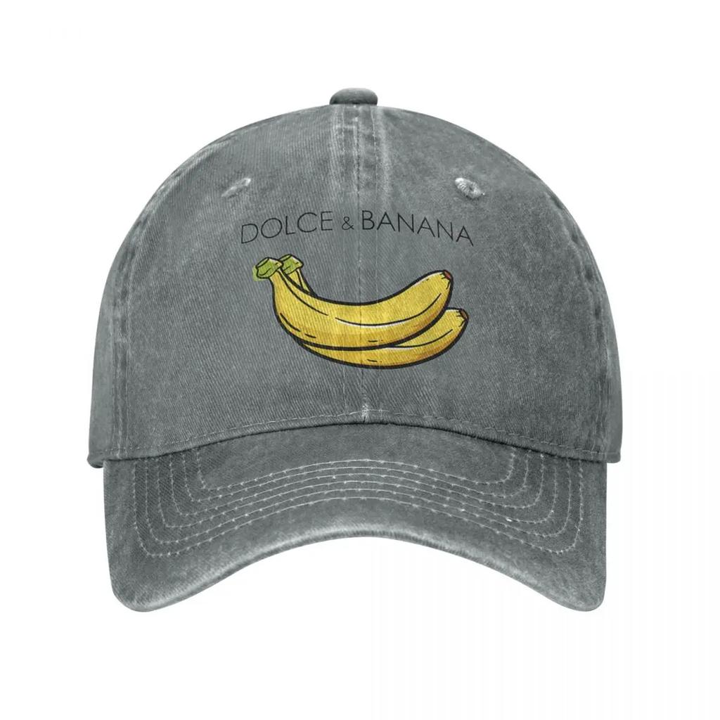 Dolce And Banana Funny Merch Unisex-Stil Baseballkappe Distressed Denim Washed Hats Cap Lässige Outdoor-Sommer-Kopfbedeckung