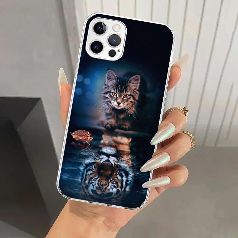 Cool Animal Big Cat Tiger Phone Case for Iphone 17 Air 16 15 Plus 14 13 Mini 12 11 Pro Max 16E 7 8 SE 2020 Soft Funda Print Shel