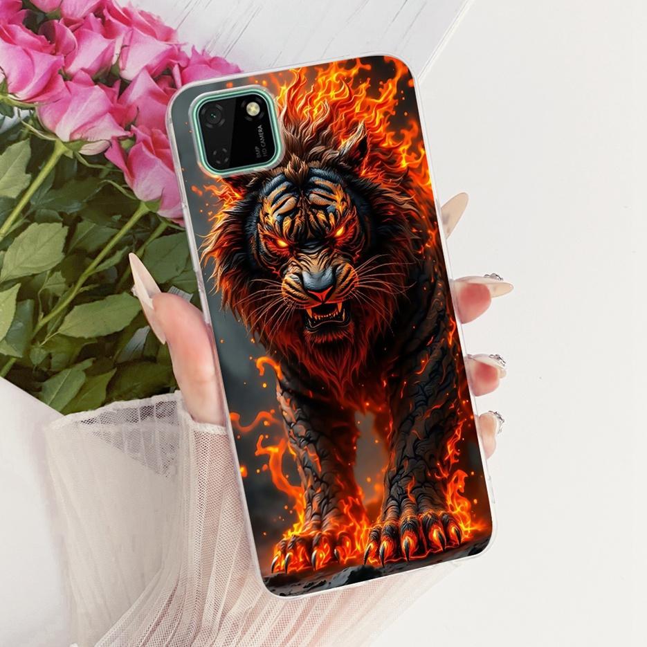 For Huawei Y5p Case DRA-LX9 Cute Lion Fashion Painted Cover Soft Silicone Phone Case For Huawei Y5p Honor 9S Honor9S Fundas Bags