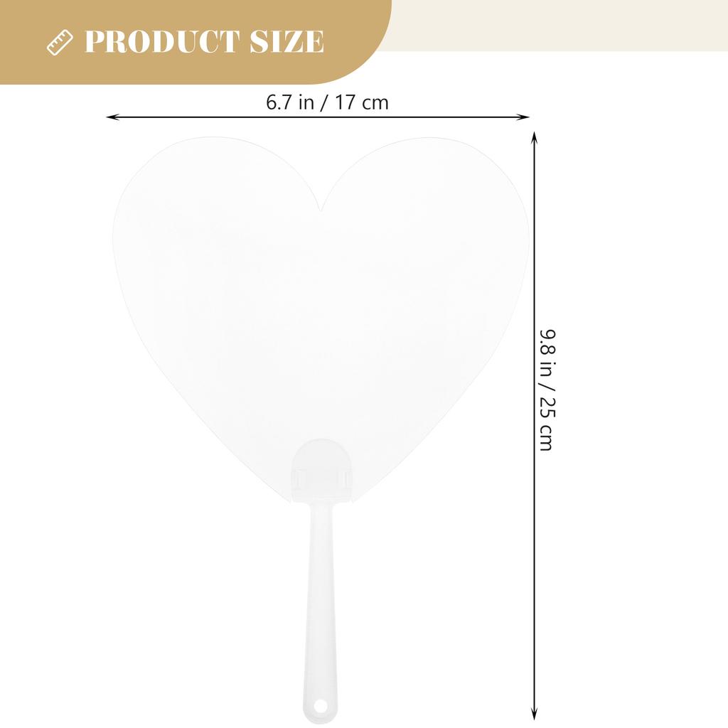 8 Stück Malfächer Graffiti Blank zum Selberbemalen PVC Transparent