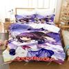 3D Print Anime Angel Beats Beding Set Soft Duvet Cover Bed Linen Set Comfortable Quilt Cover Pilowcase Warm Comforter King Quen Sized Dimensions Young