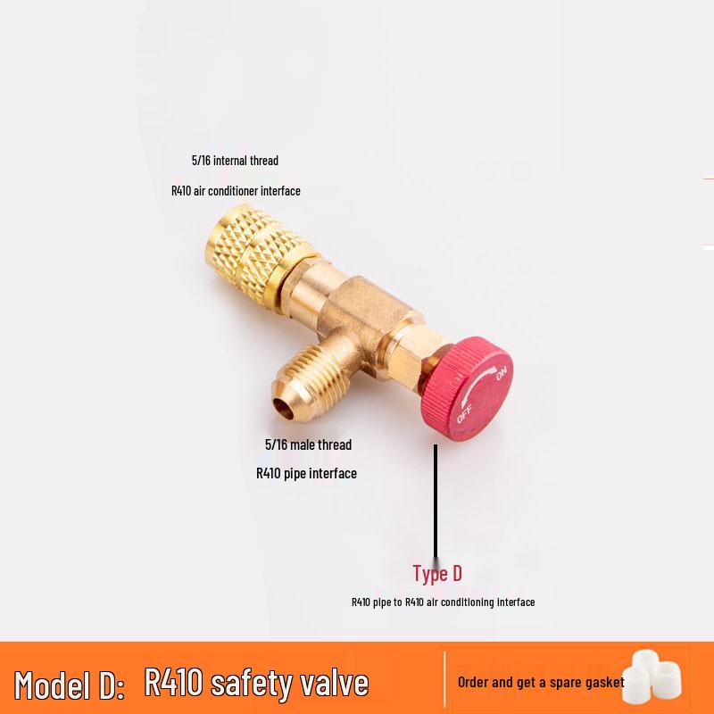 

Household Air Conditioner Refrigerant Charging Safety Valve for R410 & R22 - All Copper