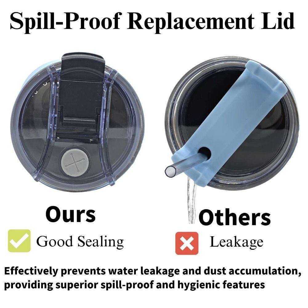 1Pcs Durable for Cup with Handle Bottle Cover Themos Tumbler 20/30/40oz Cup Cap Multicolor Splash Spill Proof Plastic Lids