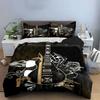 Rock Style Guitar Decor Set Multiple Sizes Kid'S And Adults' Bedroom Exquisite 3Pc Bedding Set, Gift