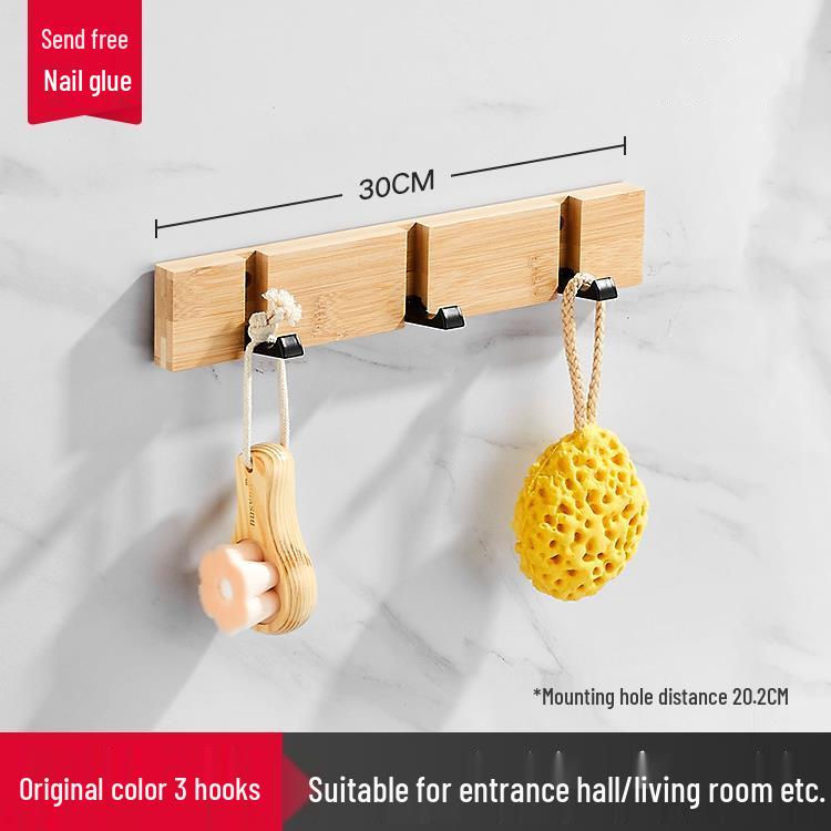 

Складная деревянная вешалка для одежды: Невидимые настенные крючки для гостиной и использования за дверью