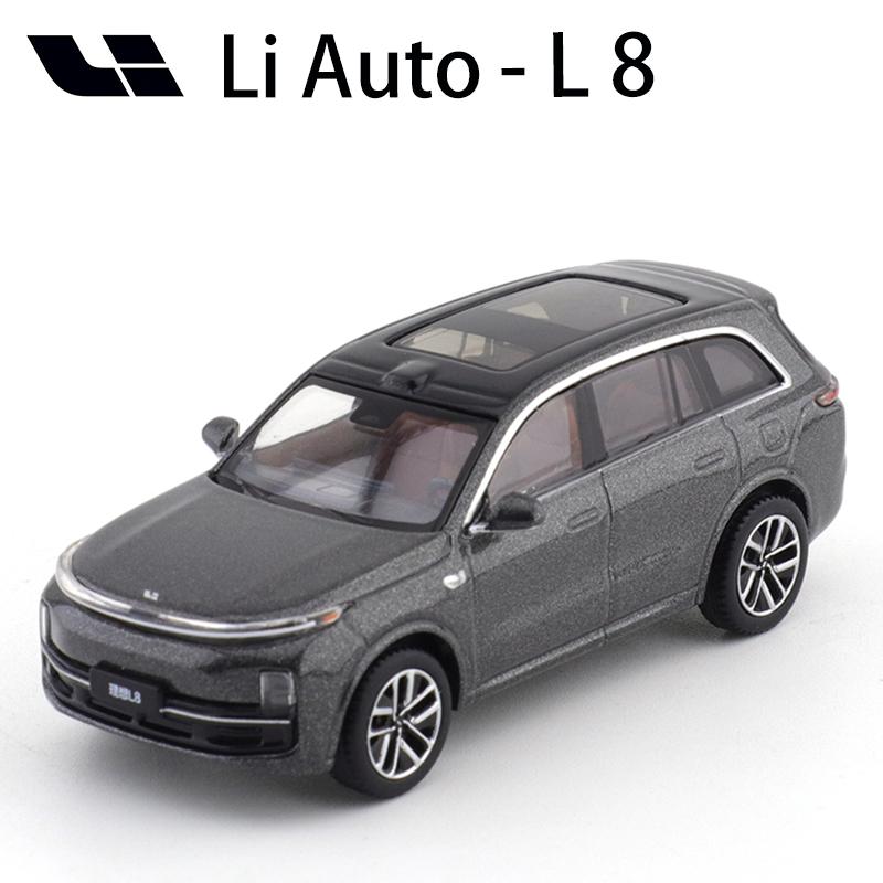 Li Auto Mega L6 L7 L8 L9 1/64 Car Alloy Motor Vehicle Diecast Metal Model Kids Toys For Boys Friends Gifts Collect Ornaments