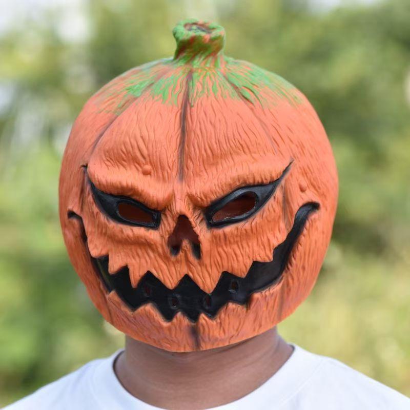 Halloween Latex Full Head Mask for Adults & Kids Pumpkin, Animal, Fox, Panda, Monkey Character Cosplay Costume Accessory