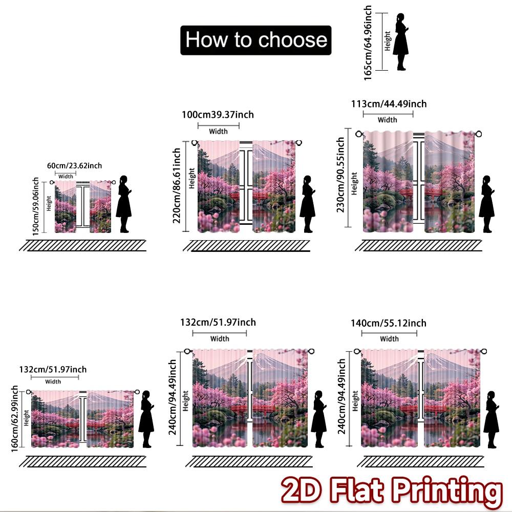2D flat Photography Backdrop Background Banner Cherry Blossom Bridge 100% Polyester Party & Holiday Decor Perfect for