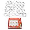 3D Gingerbread House Cookie Cutter Set Three-dimensional Multi-specification Fondant Cutter Stainless Steel Baking Tool Xmas