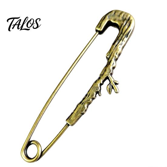 Coats Decorative Pin Vintage Bronze Safety Pin, Large Feather Bird Leaf Flower Lapel Elegant Men Women Brooch for Coats, Jackets, Hats, Bags Design