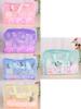 5PCS For Makeup Pouch Compression Travelling Bath Bags 5 Color Waterproof PVC Cosmetic Storage Bag Women Transparent Organizer