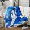 Coperta in Pile Stampata 3D di Michael Jackson per Letti Trapunta Spessa Copriletto alla Moda Coperta Sherpa per Adulti Bambini Adolescenti 100x150cm