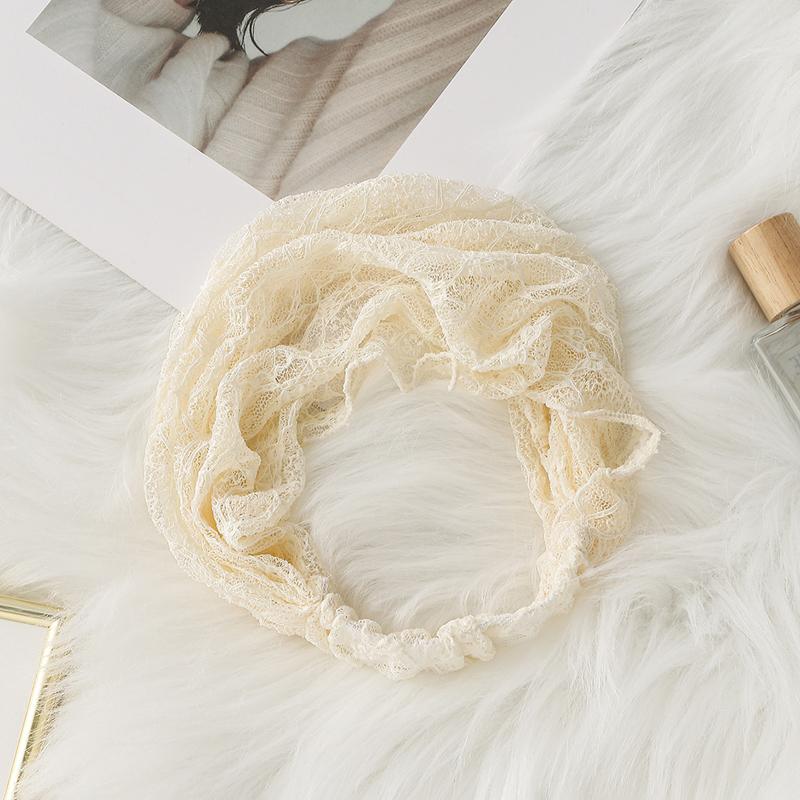 Fashion Lace Elastic Soft Wide Headband Girl Sweet Hollow Breathable Headwear Head Wrap Hair Accessories