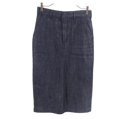 HYKE Long Length Tight Denim Skirt 1 Navy Women Used