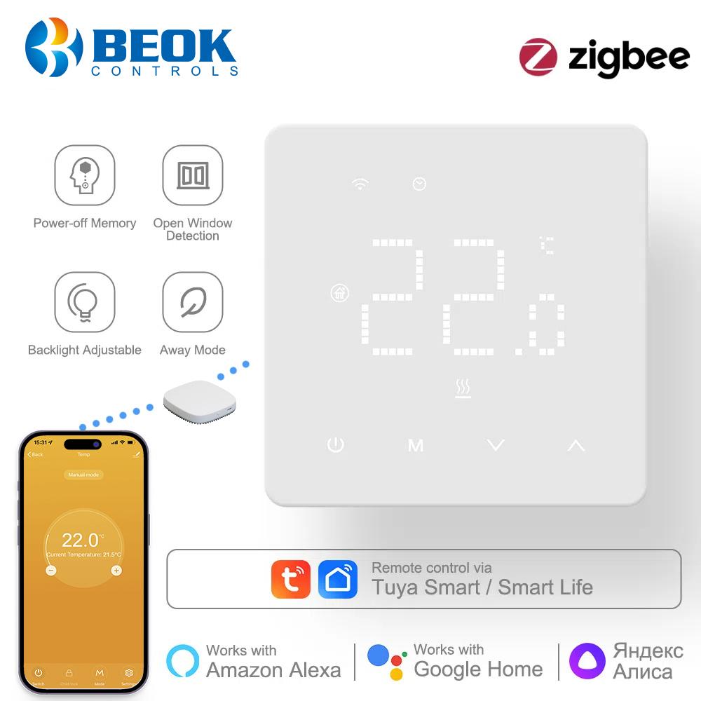 New Tuya Zigbee Thermostat Electric Floor Heating Smart Home Temperature Controller For Gas Boiler Works with Alexa Google Home7