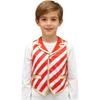 Children's Xmas Costume Vest Candy Cane Striped Sleeveless for Christmas Theme Party