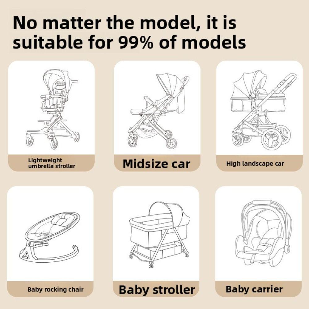 Full Coverage Baby Stroller Mosquito Net with Zipper Baby Bug Cover  Accessories