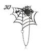 Women Gothic Jewelry Spider Web Brooch for Halloween, Sparkling Rhinestone Lapel Spooky Pin Pin, Holiday Clothing Accessory Men