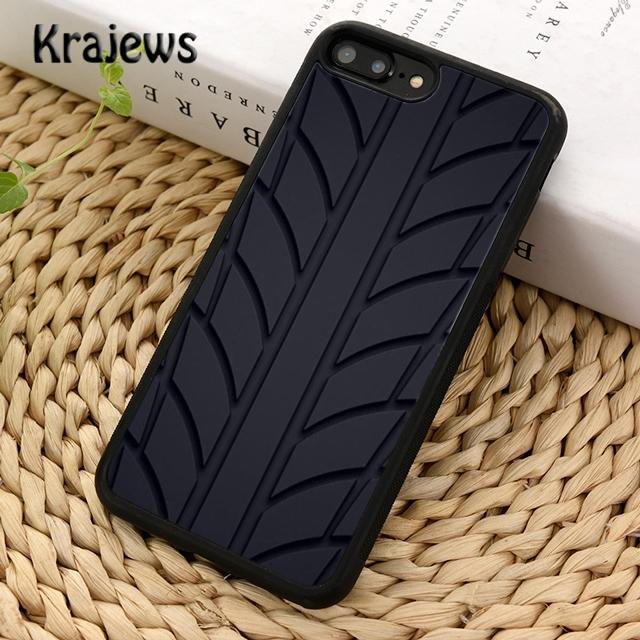 Krajews Cool Tire Tread Wheel Style Track Phone Case Cover For iPhone 14 6s 7 8 Plus XR XS 11 12 13 Pro Max Samsung S21 S22ultra