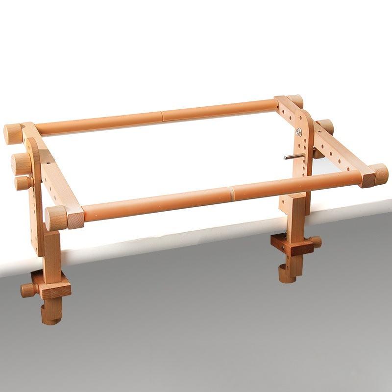 Wood Cross Stitch Frame Stitching Holder Multifunctional Needlework Supply Tapestry Scroll Frame for Artwork Quilting Crafts