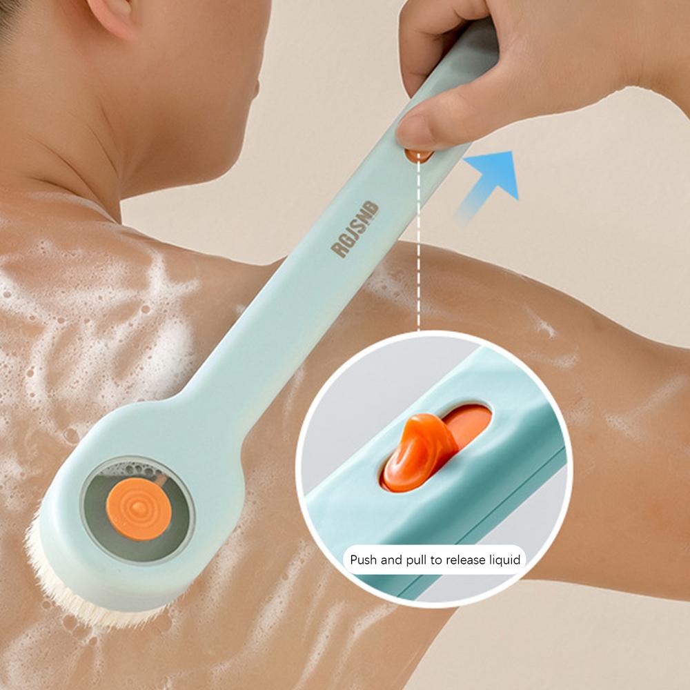 Long Handle Back Brush Soft Brush For Men & Women Comfortable Antiskid Body Bath Brush Deep Cleanse Back Scrubber Shower Brush