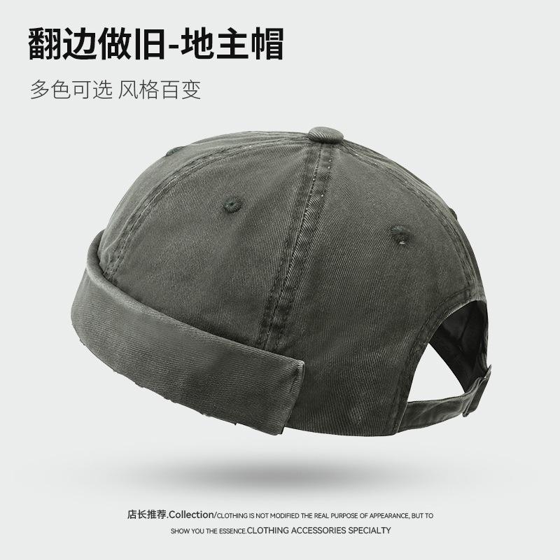 

Шляпа женская осенне-зимняя модная универсальная личность шляпа землевладельца из арбузной корки выстиранная и состаренная ретро трендовая шляпа юппи хип-хоп One size (55-60cm)