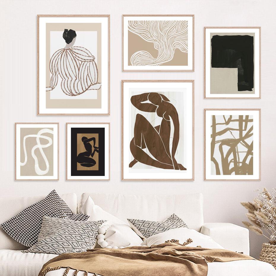 Abstract Matisse Body Nude Face Line Wall Art, Canvas Painting, Nordic Posters and Prints, Wall Pictures, Living Room Decor