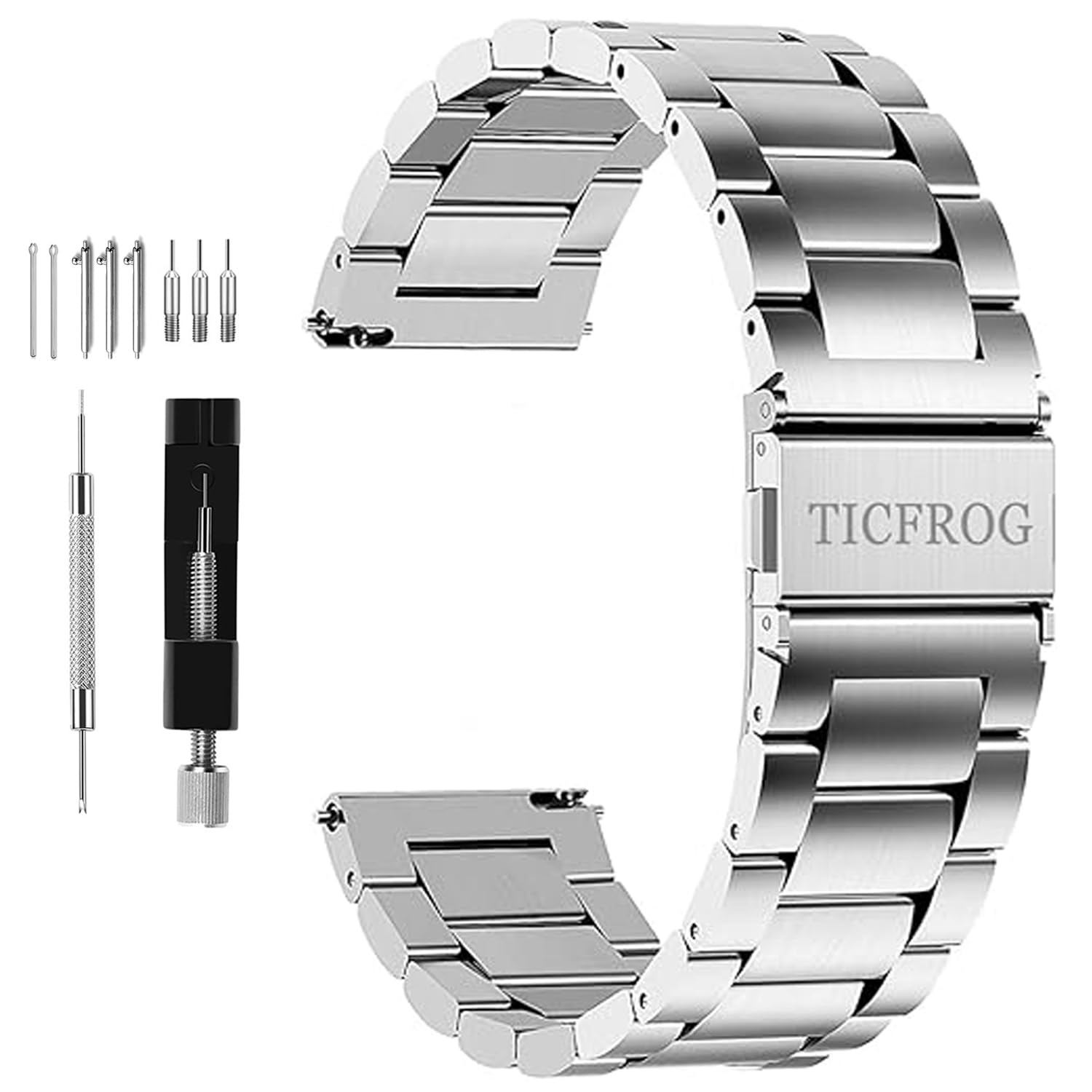 

TICFROG 18 мм Часы из нержавеющей стали Смарт-часы Замена Нержавеющий металл Водонепроницаемые и Включает инструменты и Коробку Ремешок, Ремешок, Ремешок, Сталь, Ремешок,