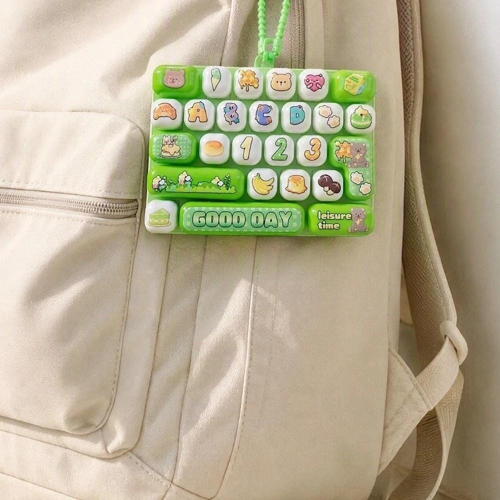 26 Key Mini Keyboard Pendant Cute Cartoon Design Keyboard Keychain Accessories Gift