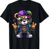Mardi Gras For Boys Mens Hip Hop Teddy Bear New Orleans T Shirt