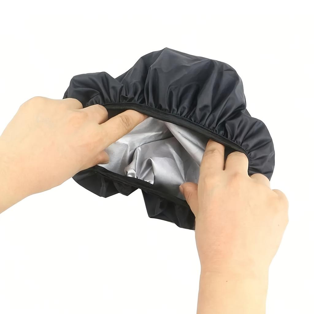 1pc Waterproof Bicycle Saddle Cover, Mountain Bike Seat Protector, Heat Press Rainproof Cover, Cycling Accessories, Compact & Portable