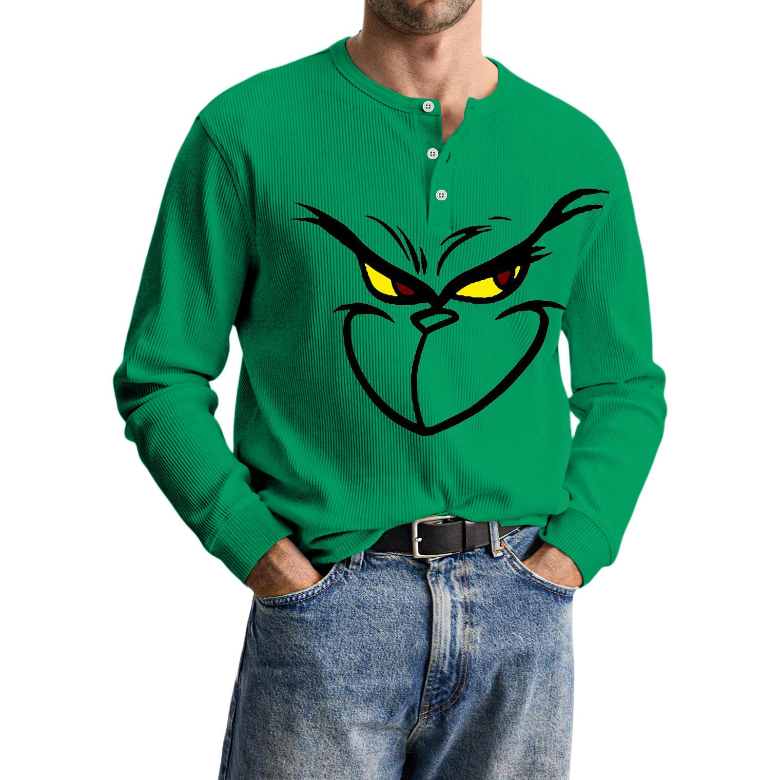 

Мужская повседневная трикотажная рубашка на пуговицах с длинным рукавом S