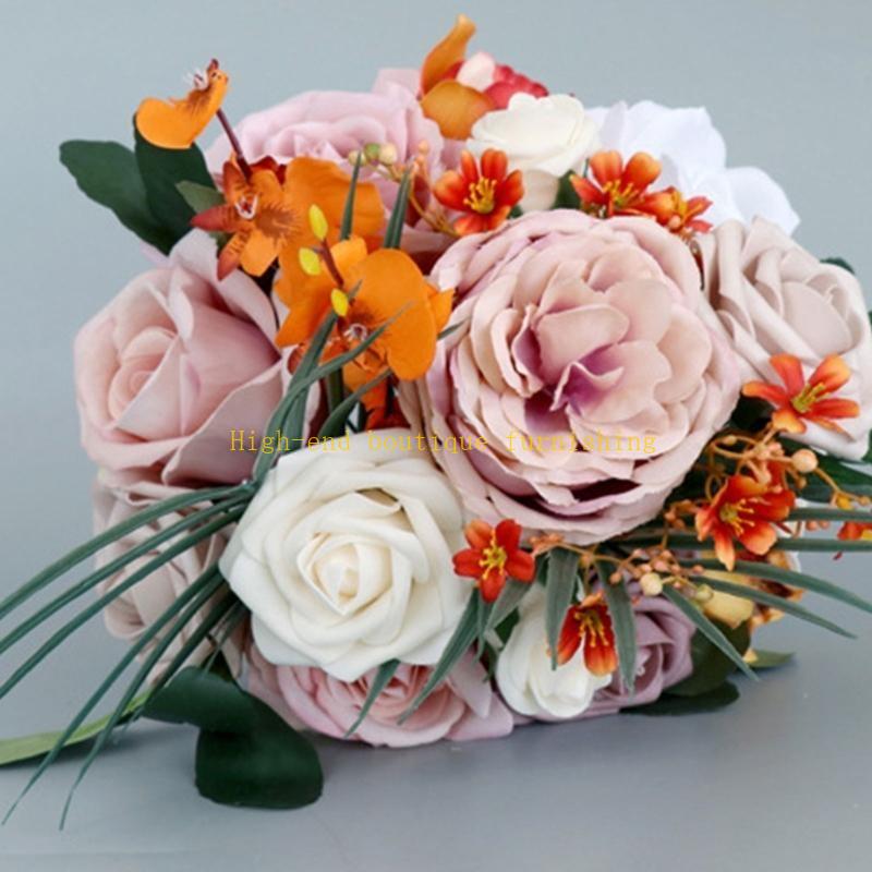 Wedding Bouquet Exquisite Artificial Flower Beach Wedding Party Decor China Mainland