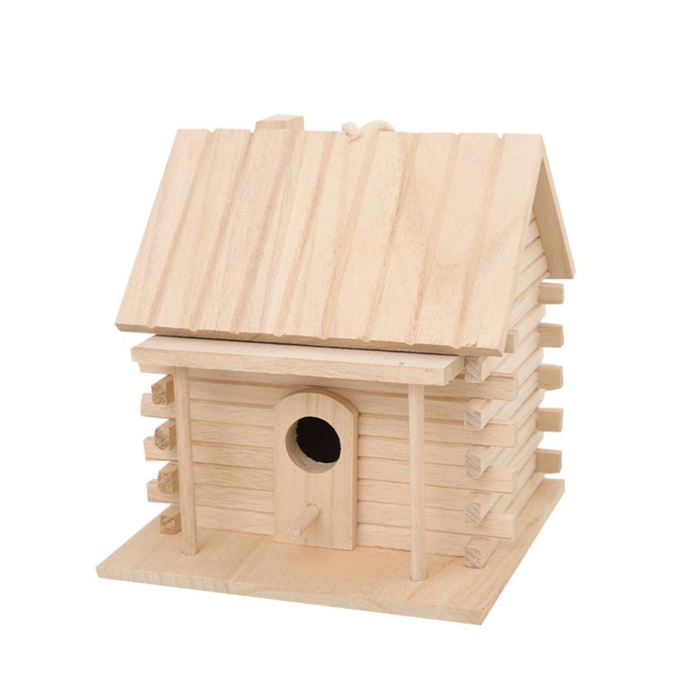 

New Wooden Bird Cage Weatherproof Home Garden Decoration Bird House Nesting Box Wall Mount Birdhouses Accessories Home Garden