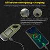 1/2pcs Solar Powered Flashlight USB Charging Hand-cranked Emergency Power Bank Clip Emergency Flashlight LED for Outdoor Camping