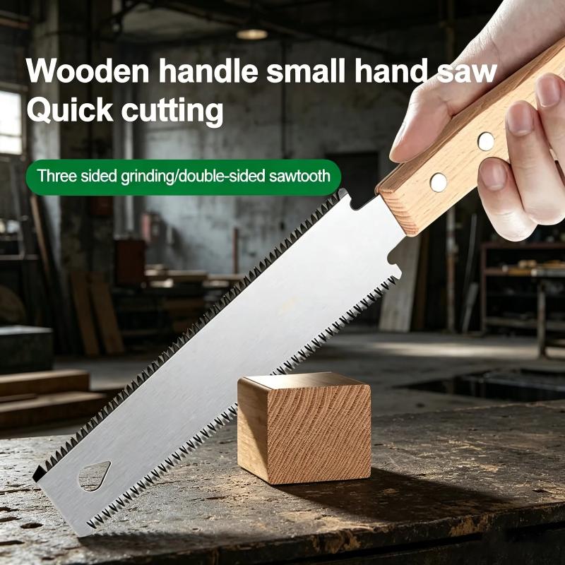 Small Hand Saw Wood Handle Fast Cutting Sharp Blade For Woodwork Diy Home Repair