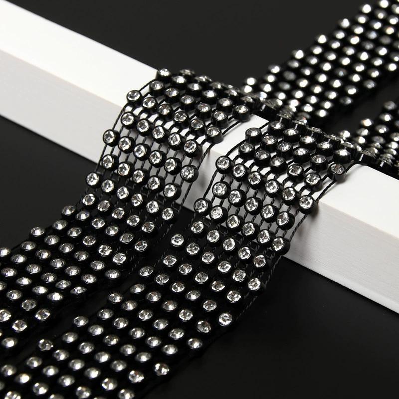 Cachecol Longo Brilhante Lenços de Pescoço Gravata Gargantilha Colar Para Mulheres Luxo Gravata Colar de Colarinho Joias