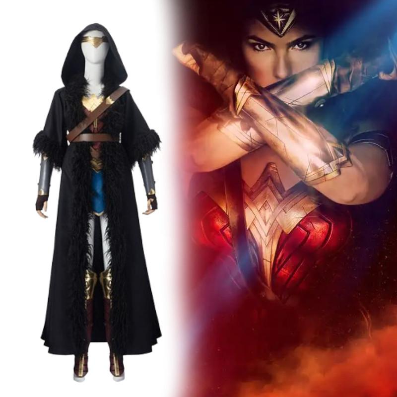 Wonder Diana Woman Prince Cosplay Cape Belt Set Halloween Party Performance