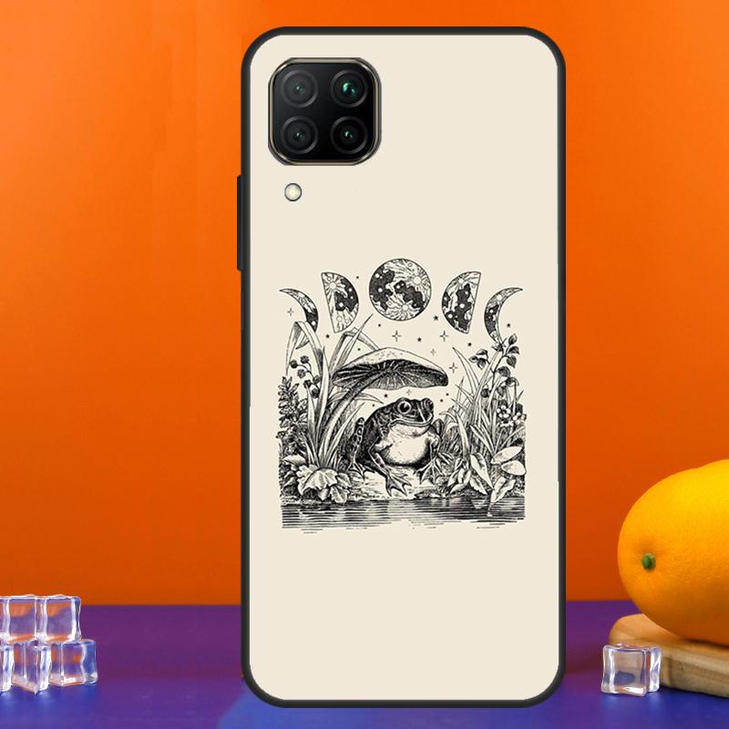 Cottagecore Frog Mushroom Moon For Huawei Nova 12s 12i 11i 8i 9 10 SE Y91 Y90 Y60 Y70 Y72 Y61 P20 P40 Lite P30 P60 Pro Case