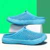 Women's Solid Color Flat Slippers Slip On Round Toe Non-slip Outdoor Casual Shoes Beach Shoes for Spring and Summer