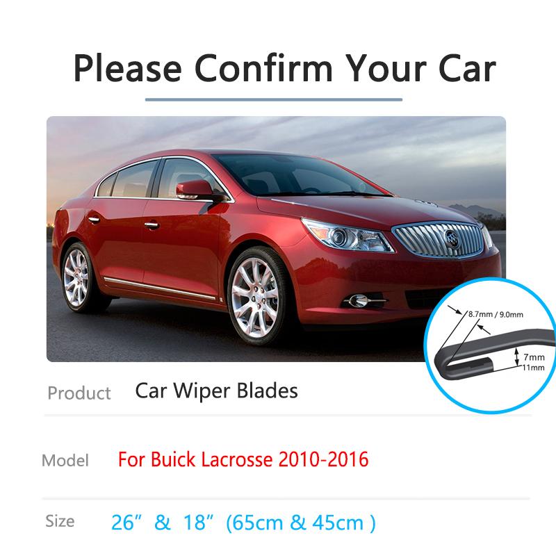 For Buick Lacrosse Allure Alpheon MK2 2010~2016 Front Wiper Blades Window Windscreen Windshield Cleaners Rubber Silicon
