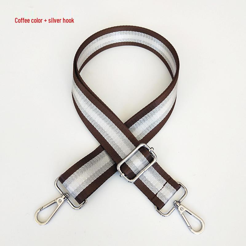 Adjustable 3.8cm Striped Nylon Crossbody Shoulder Strap for Women's Bag Replacement