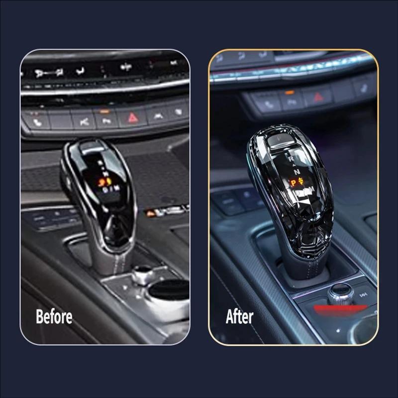 For Cadillac XT4 XT5 XT6 CT5 CT6 2020-2024 Crystal Gear Shift Knob Cover Trim Shift Knob Cover Replacement Car Accessories