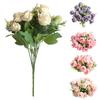 Artificial Flower Nice-looking Weather-resistant Exquisite Modern Simple Artificial Rain Rose for Lover