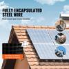 20 X 3048 Cm Solar Panel Bird Guard, Critter Guard Roll Kit with Rust-proof PVC Coating, Solar Panel Guard with 50pcs Tire Wires, 12.7 Mm Wire Roll